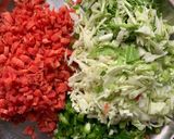 A picture of step 2 of Spring roll filling.