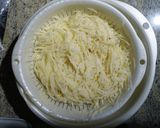 A picture of step 1 of Shredded hash browns.