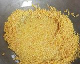 A picture of step 2 of Moong dal halwa.