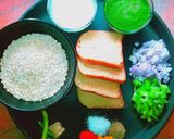 A picture of step 1 of Oats Spinach open Toast.