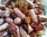 Foto del paso 5 de la receta Salchichas guisadas con patatas y pimiento rojo