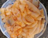 Hình bước làm 2 của món Mực xào chua ngọt