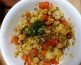 A picture of step 3 of Masala chat tart.