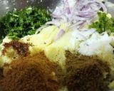 A picture of step 1 of Potato Paratha(আলুর পরোটা) with Spicy Chicken.