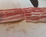 A picture of step 1 of Chocolate covered bacon .