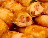A picture of step 14 of Shrimp and Napa Cabbage Rolls.