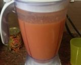 A picture of step 1 of Watermelon, Pawpaw and Pineapple smoothie.