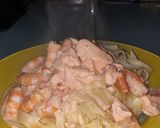 Une image de l'étape 4 de Tagliatelles saumon crevettes.