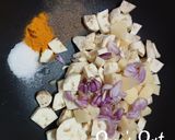 A picture of step 2 of Kerala Koottu Curry/Koottu Kari.