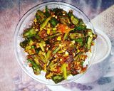 A picture of step 10 of Bhindi Fry.