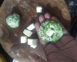 A picture of step 3 of Haryali cheese Kabab.