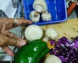 A picture of step 1 of Red cabbage stir fry.