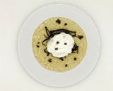 Foto del passaggio 10 della ricetta Risotto Riserva Cascina Alberona con Melanzane, Stracciatella e Guanciale