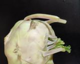 A picture of step 1 of Kohlrabi sabji.