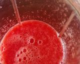 A picture of step 2 of Watermelon Rose cooler.