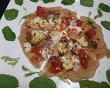 A picture of step 3 of Healthy Oats pizza.