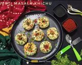 A picture of step 9 of Surti Masala khichu (Gujarati Rice Flour Khichu).
