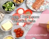 Foto langkah ke 4 dari resep Salmon steak with creamy mushroom sauce.