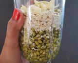 A picture of step 1 of Sprouted Mung Beans Savoury Crepes.