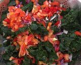 A picture of step 1 of Traditional moringa salad🥙🥗.
