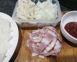 รูปขั้นตอนการทำที่ 1 ของ ข้าวผัดเบคอนไข่ข้น