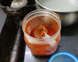 A picture of step 3 of Sambar vada.