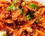 Hình bước làm 2 của món Mực Nướng Tương Ớt HQ
