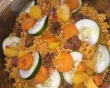 A picture of step 3 of Jallop rice.