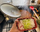 A picture of step 5 of Chipotle Pork Pozole.