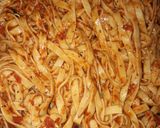 A picture of step 3 of Tagliatelle Arrabbiata.