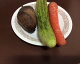 A picture of step 1 of Cucumber salad.