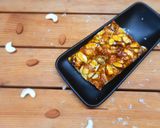 A picture of step 4 of Mix dryfruit Chikki.