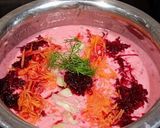 A picture of step 3 of Beetroot Mixed Vegetable Raita.