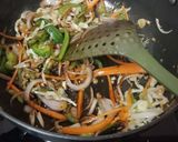 A picture of step 3 of Chinese khichadi.