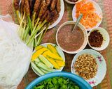Hình bước làm 7 của món Bún mắm nem nướng