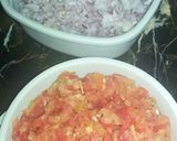 A picture of step 1 of Murg cholay.