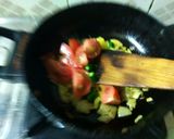 A picture of step 3 of Aloo bathe aloo choka and aloo pithika.