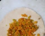 A picture of step 2 of Sweet Bundi paratha.