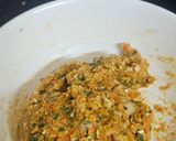 A picture of step 3 of Veg seekh kabab.