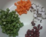 A picture of step 1 of Flattened Rice Nutty Pulao.
