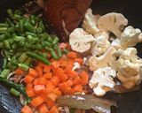 A picture of step 5 of Vegetable Pulao.