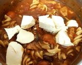 A picture of step 4 of My Italian inspired Sausage Pasta Soup.