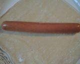 A picture of step 3 of Hotdog Egg rolls with sweet and spicy sauce.