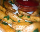 صورة لخطوة 5 من وصفة بطاطس ودجز فى الفرن 👌👌😋😋