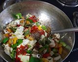 A picture of step 3 of Veg. Tofu chilly (Jain).