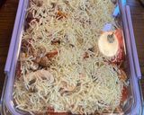 A picture of step 1 of BAKED pizza TORTELLINI.