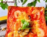 Hình bước làm 4 của món Pizza hàu hải sản