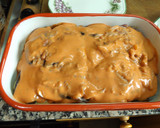 Foto del paso 5 de la receta: Berenjenas asadas con patatas y cebollas con crema rosada de tomate