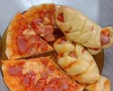 Foto langkah ke 6 dari resep Roti sobek,pizza ekonomis,roti isi sosis.