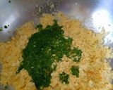A picture of step 2 of Green fafda.